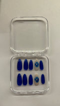Press on nails bleu