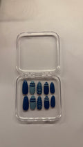 Press on nails bleu croco