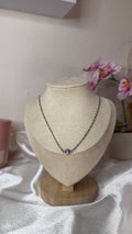 Collier Ambre argenté