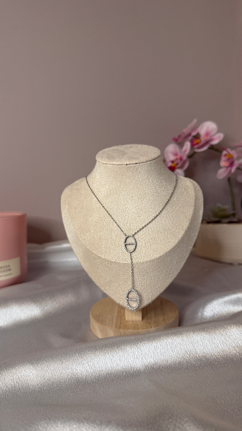 collier Oria argenté
