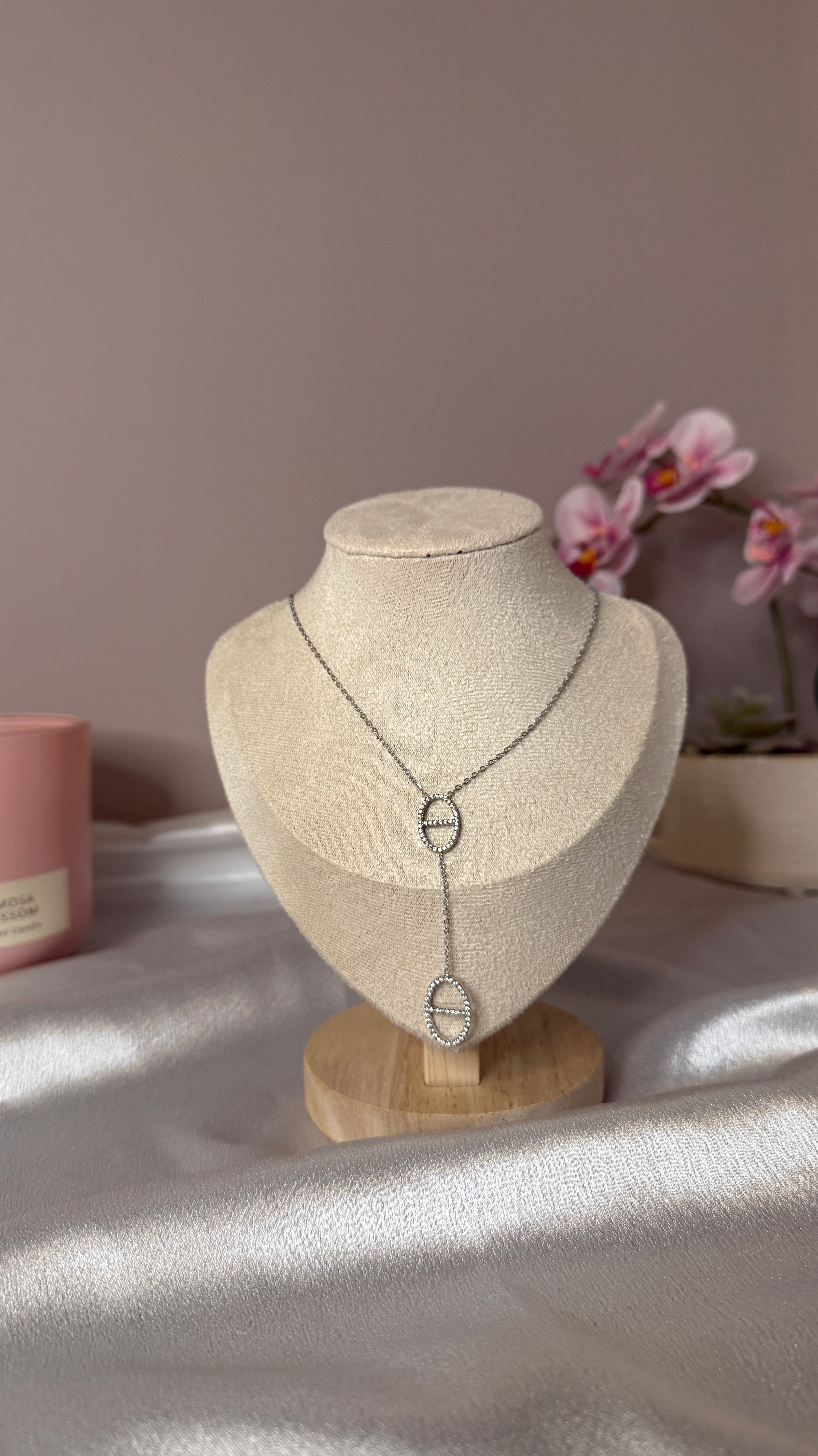 collier Oria argenté