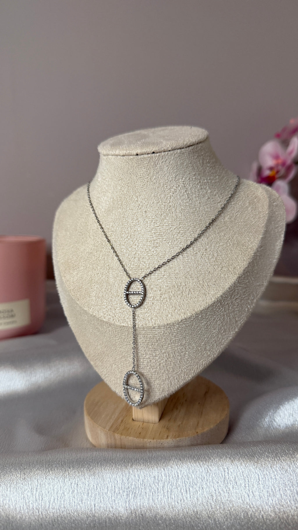 collier Oria argenté