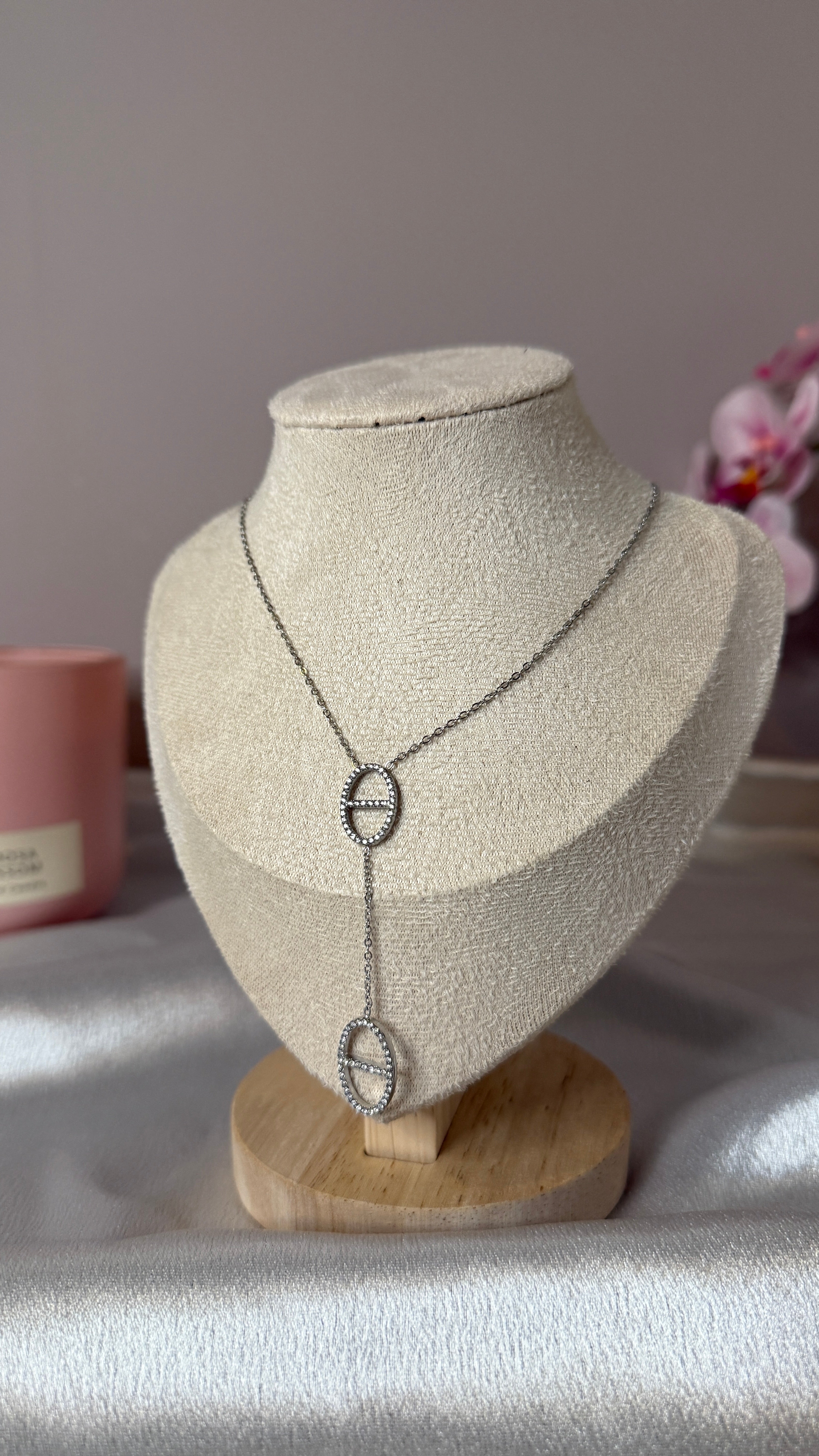 collier Oria argenté