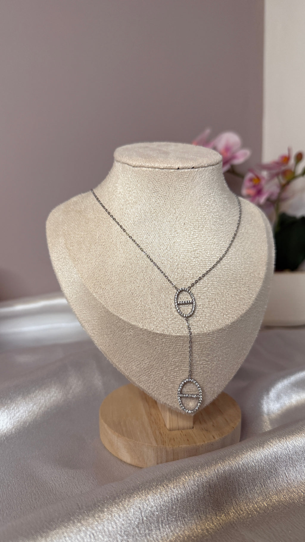 collier Oria argenté