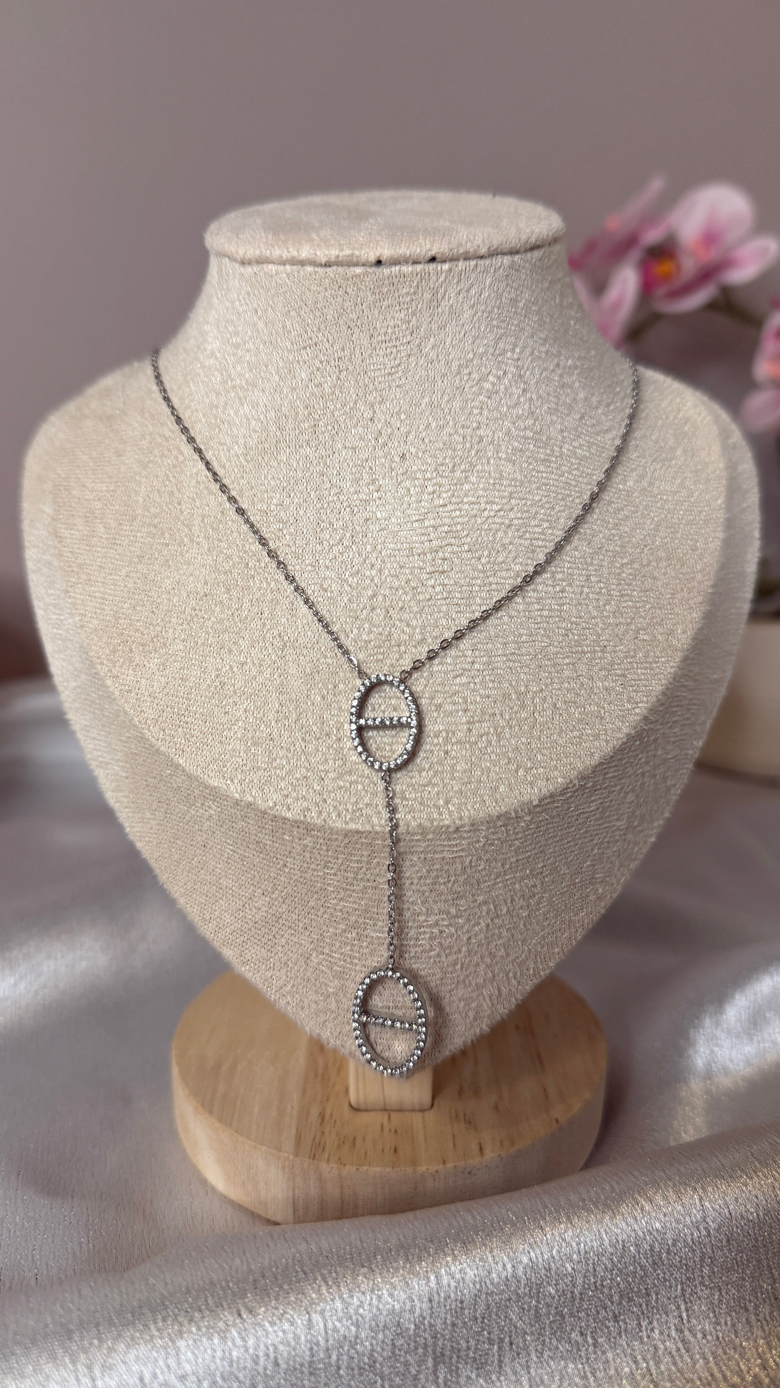 collier Oria argenté